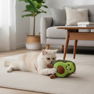 chat blanc joue jouet pour chat avocat