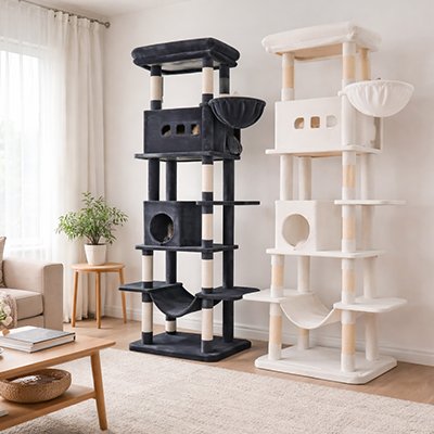 Arbre à Chat xxl niches douillettes multi niveaux