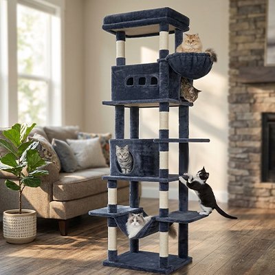 Arbre à Chat xxl plateformes et hamacs confortables