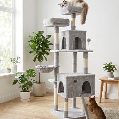 Arbre a Chats rampe inclus pour faciliter d'accès