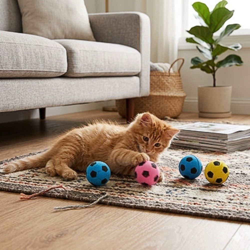 balle pour chat en mousse