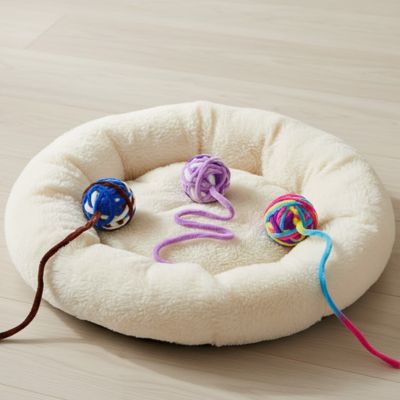 balle pour chat multicolore violet bleu