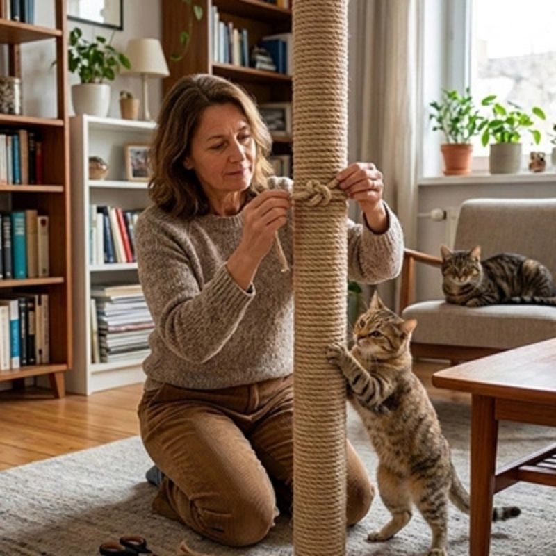 corde arbre a chat en sisal