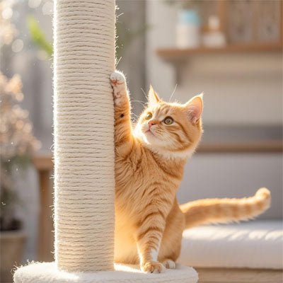 corde arbre a chat enroulee sur arbre a chat