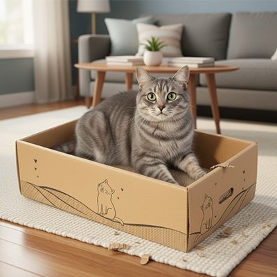Griffoir chat carton | EcoDurable - Allo Minou