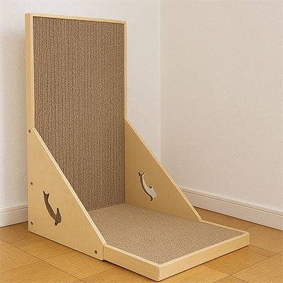 griffoir en carton pour chat en forme de l