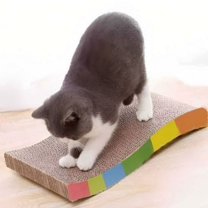 griffoir en carton pour chat multicolore résitant
