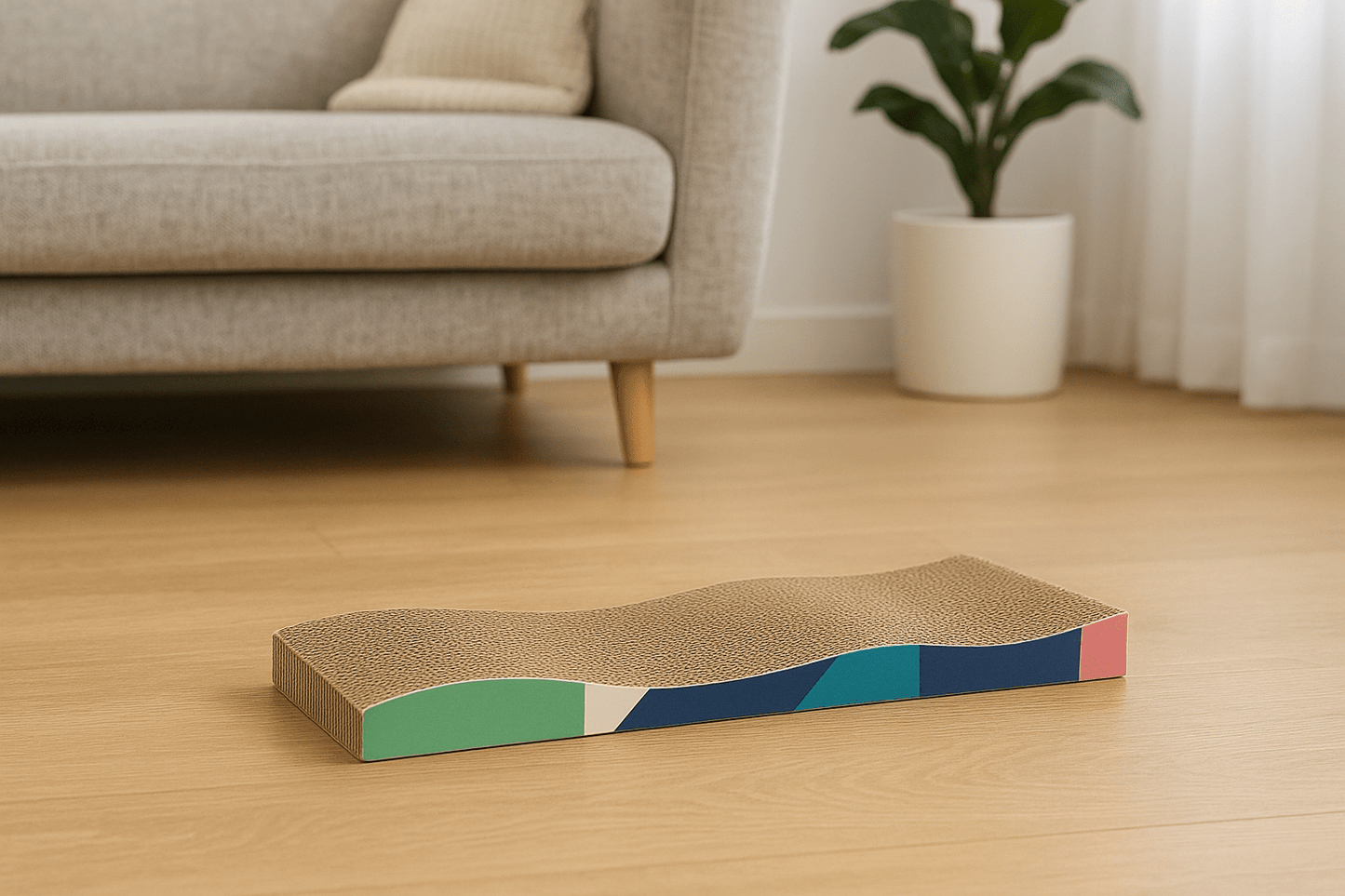 griffoir en carton pour chat ondule