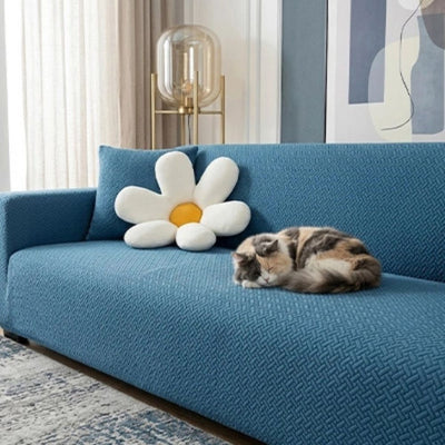 housse protection canapé chat bleu