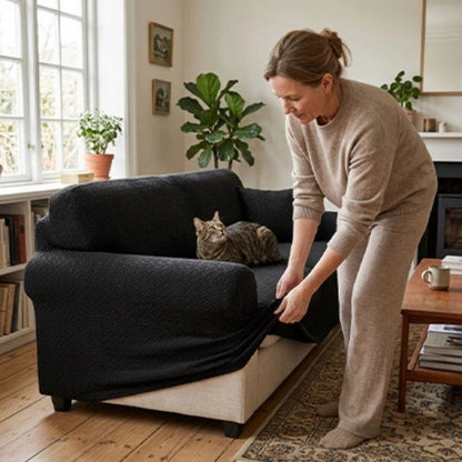 housse protection canapé chat noir
