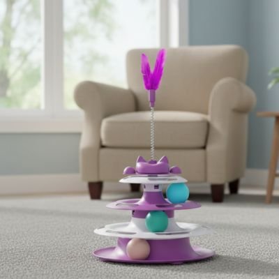 jeu pour chat tour violet