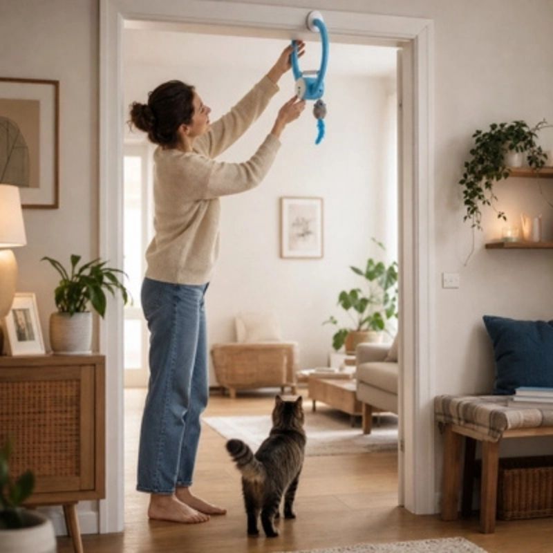 jouet chat interactif bleu