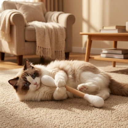jouet pour chats blanc