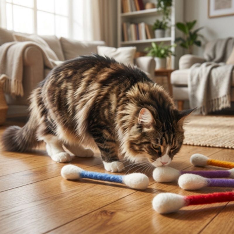 jouet pour chats forme de cotton tige
